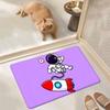 Cartoon Rocket Astronaut Bathroom Mat Anti-slip Absorb Water Long Strip Cushion Bedroon Mat Welcome Doormat