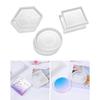 6Pcs Epoxy Resin Coasters Molds DIY Crafts Coaster Silicone Mould Cup Mat