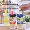 2026 New 650ML Water Bottles Straw Cup Juice Milk Plastic Cup with Lid Straw Bubble Tea Coffee Cups Large Capacity Drinkware LIJ