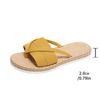 Mode Sommer Damen Schuhe Leichte Zehensteg Flache Hausschuhe für Damen Lässige Elastikband Flip Flops Damen Sandalen Stil Strand Rutschfester Schuh