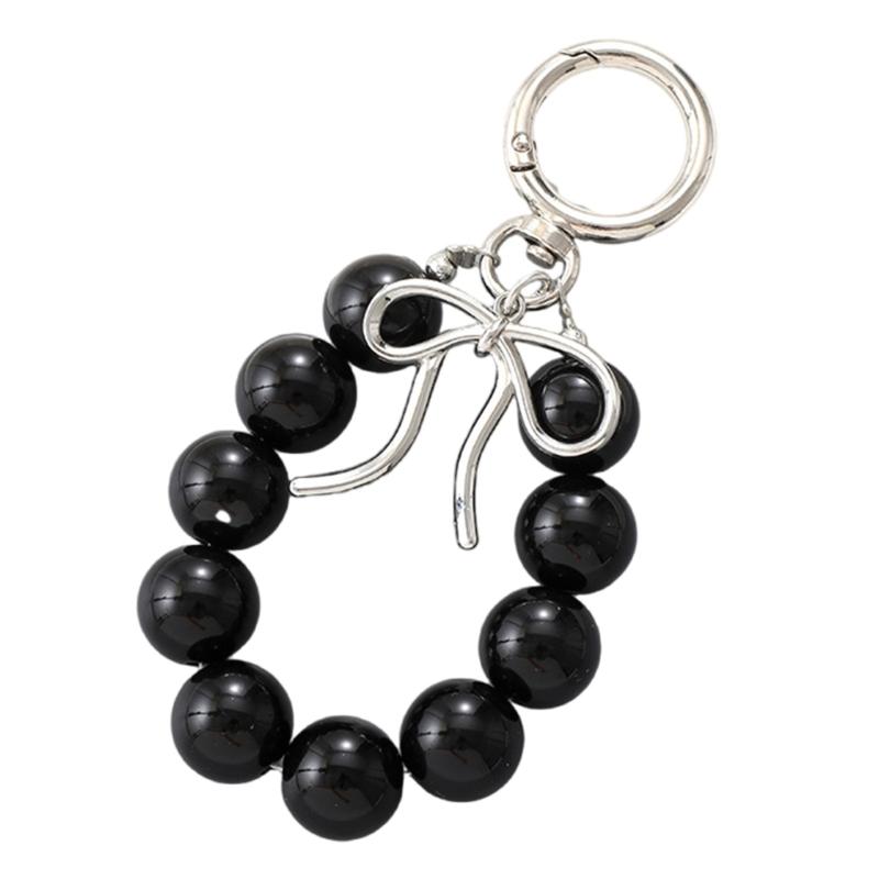 

Bowknot Keychain Beaded Phone Lanyard Chain Car Keychains Camera Backpacks Phone Pendant Anti Lost Phone Rope