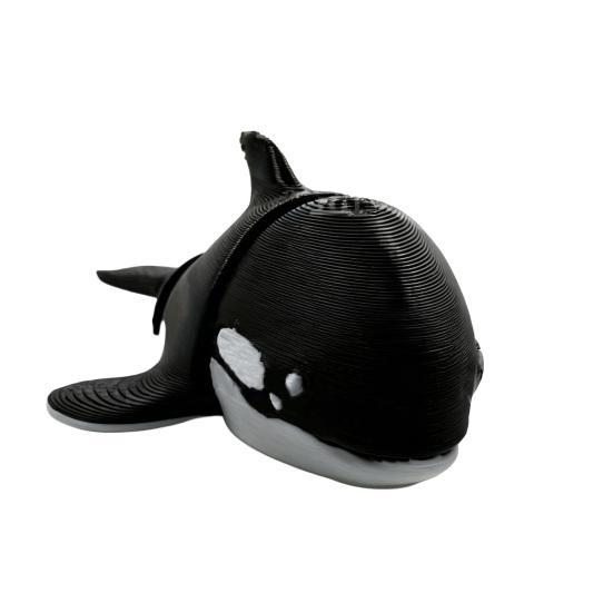 Flexible Orca Whale Toy 3D Printed Articulated Whale Fidget Sensory Toy Collectible Poseable Ocean