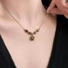 Women Adjustable Leather Necklace Highlighting Tigers Eye Stone Unique Fashion Accessory Suitable for Everyday Wear