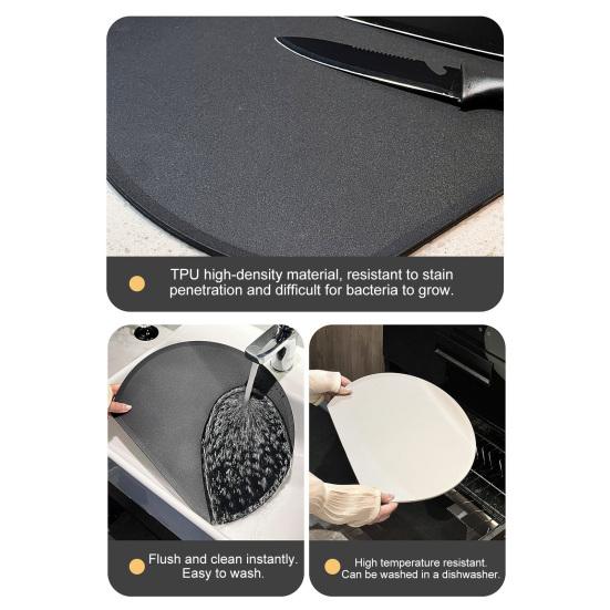 Double-Sided Chopping Board, Food-Grade Bendable Cutting Board for Fruit Veggie, Non-Slip Mildew-Proof Anti-Corrosion Kitchen Mat