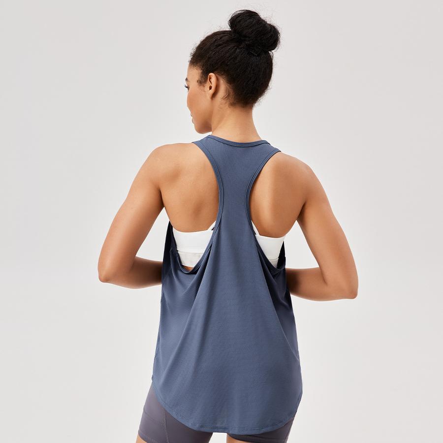 Women's Loose Tank Top Yoga Sets Breathable Quick Dry Sleeveless Workout Running Top