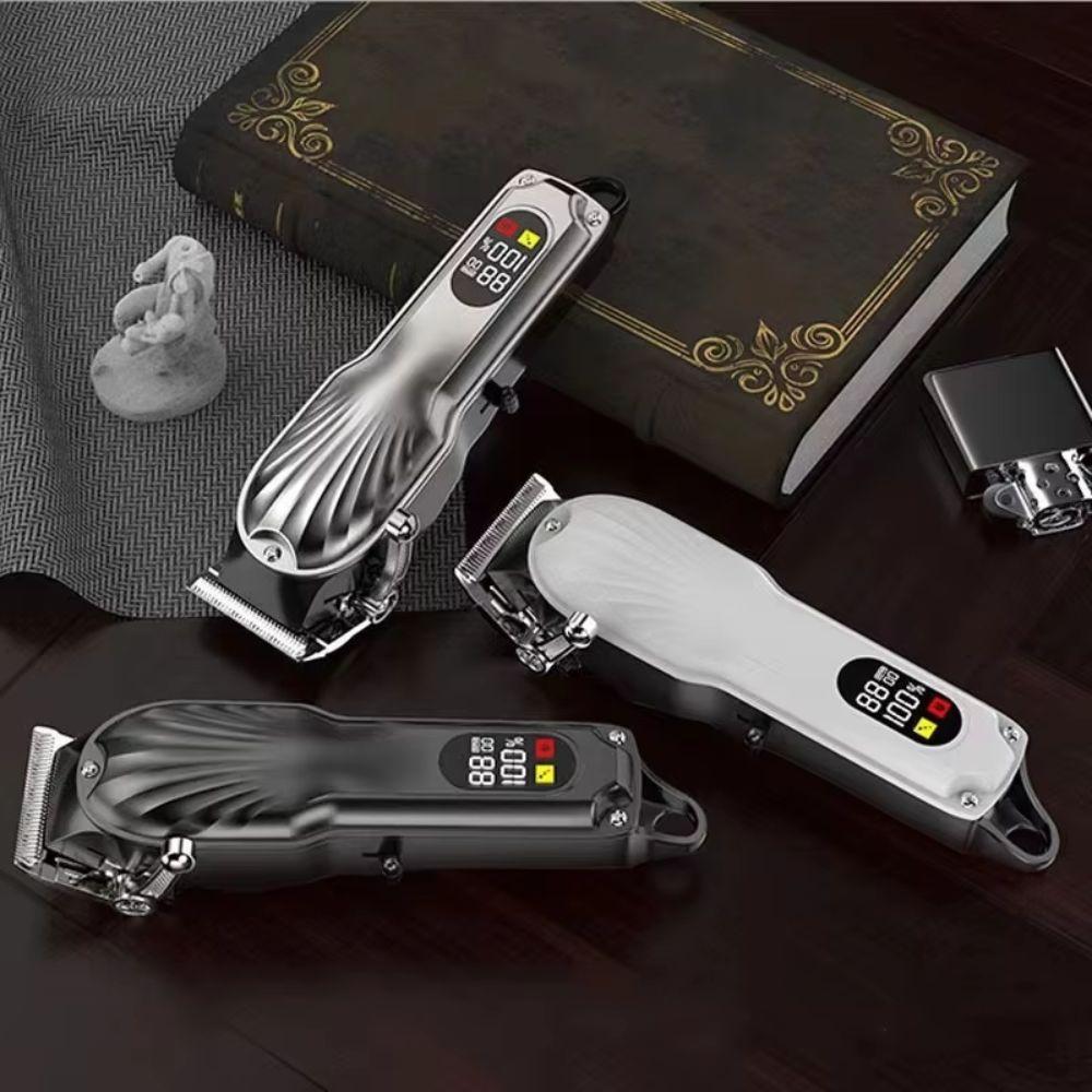 LCD Digital Display Hair Trimmer Rechargeable Bald Head Clipper Portable Electric Hair Clipper