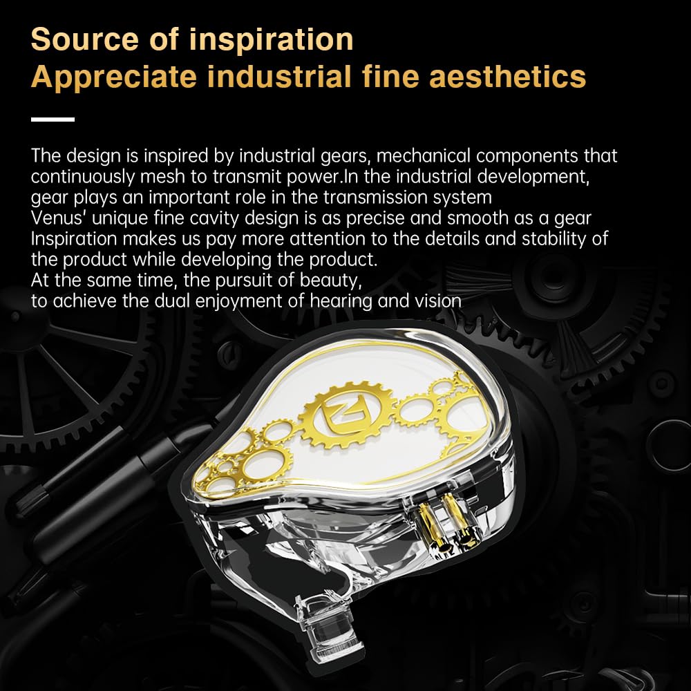 Hifi Kingdom ND VENUS Dynamic Driver (1DD) Wired In-Ear Monitors with 3.5mm Plug, Blue, No Mic