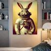 Steampunk Cat Wolf Astronaut Rabbit Poster Art Canvas Painting Retro Funny Animal Tiger Gorilla Poster Living Room Home Decor