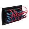 6‑Gang Rocker Switch Panel 12V 24V Blue Light IP65 Waterproof for Boats Ships Cockpits SUV Trucks