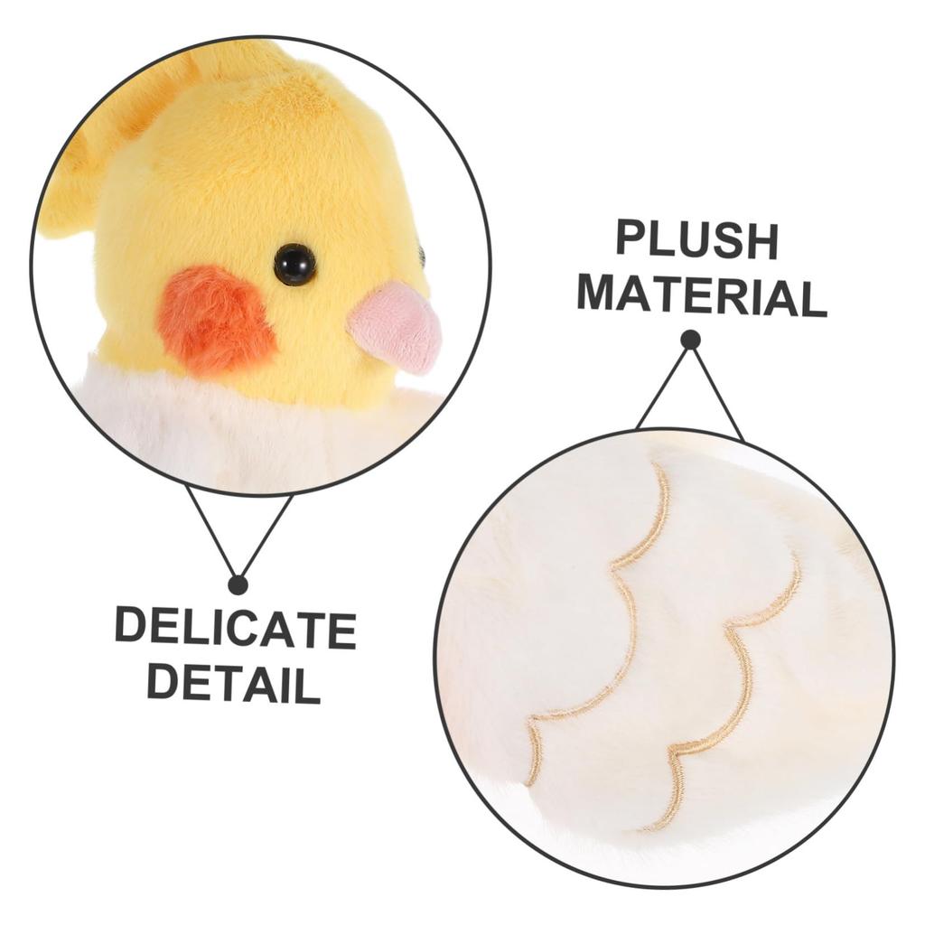 Abaodam Parrot Hand Puppet, Yellow, 32 X 20 X 16 Cm, Approx. 85g, Soft Plush, Ideal for Ventriloquism, Storytelling, Role Play, Teaching Materials,