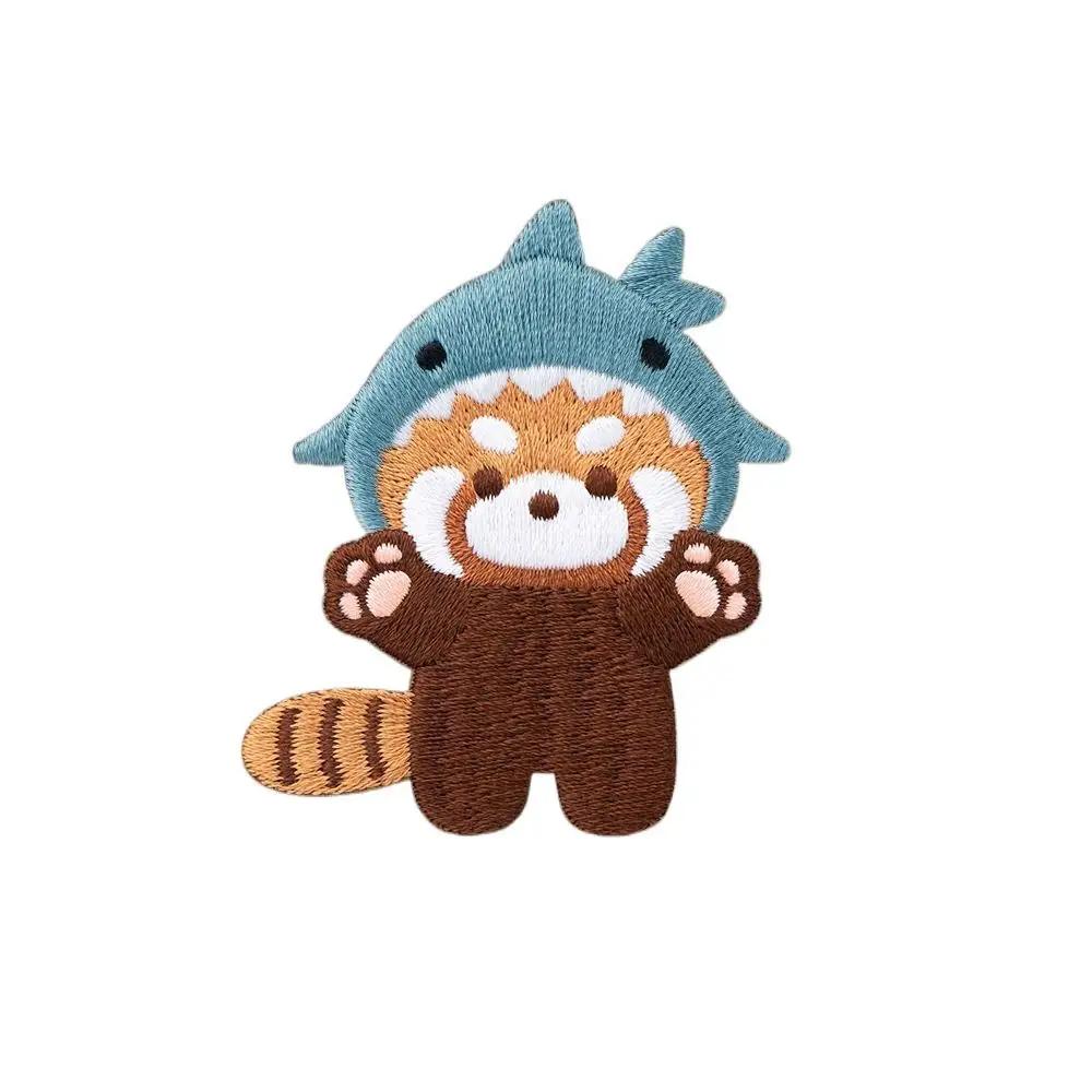 Panda Red Panda Brooch Fashion Bear Tiger Animal Brooch Rabbit Breastpin Embroidery Red Panda Pin Gift