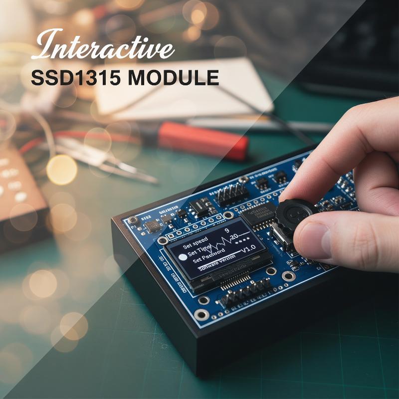0.96 Inch OLED Screen SSD1306 Module Set With EC11 Rotary Encoder for Industrial Equipment Custom Control Interface