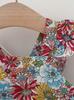 2Pcs Toddler Girls Flower Print Dress and Handbag Set Casual Sleeveless Sundress Summer Beach Party Clothing