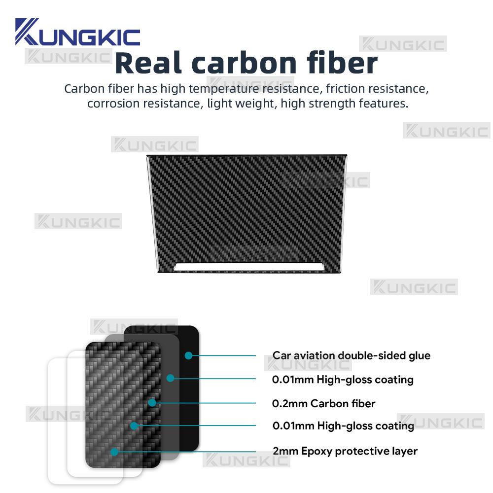 Carbon Fiber Gear Shift Storage Panel Cover for Skoda Octavia 2015-2020 Interior Accessories