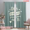 2pcs 2D Flat Printing Curtains God's Great Plans For You 100% Polyester Fabric Without Electricity All Season Party & Holiday