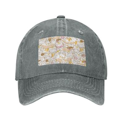 Funny Cat and Coffee Cup Baseball Cap Cowboy Hat for Men Women Adjustable Classic Hats Caps Dad Golf Hat