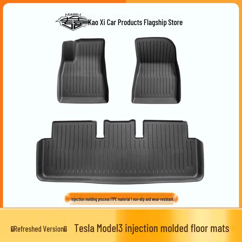 

Tesla Model 3 Waterproof TPE Floor Mats, Double-Layer, Wear-Resistant with Lamb s Wool, Facelift Version. No Specification