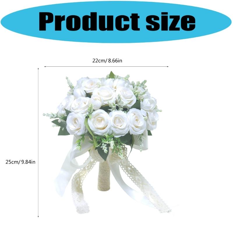 Life Like Artificial Flower Bridal Bouquet For Wedding Photography Silk Flower Arrangement Ceremony Bride Accessory