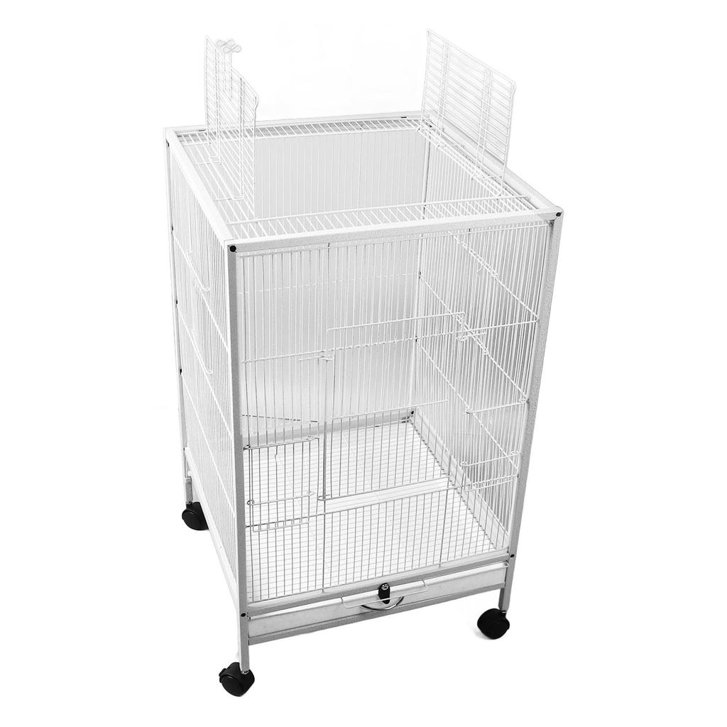 Bird Cage Rustproof Durable Metal Parrot Cage Multifunctional Large Bird Cage with Rolling Stand
