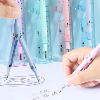 3-in-1 Pencil Compass Kit Stationery Set Function Ruler High Quality Drawing Tool  Students
