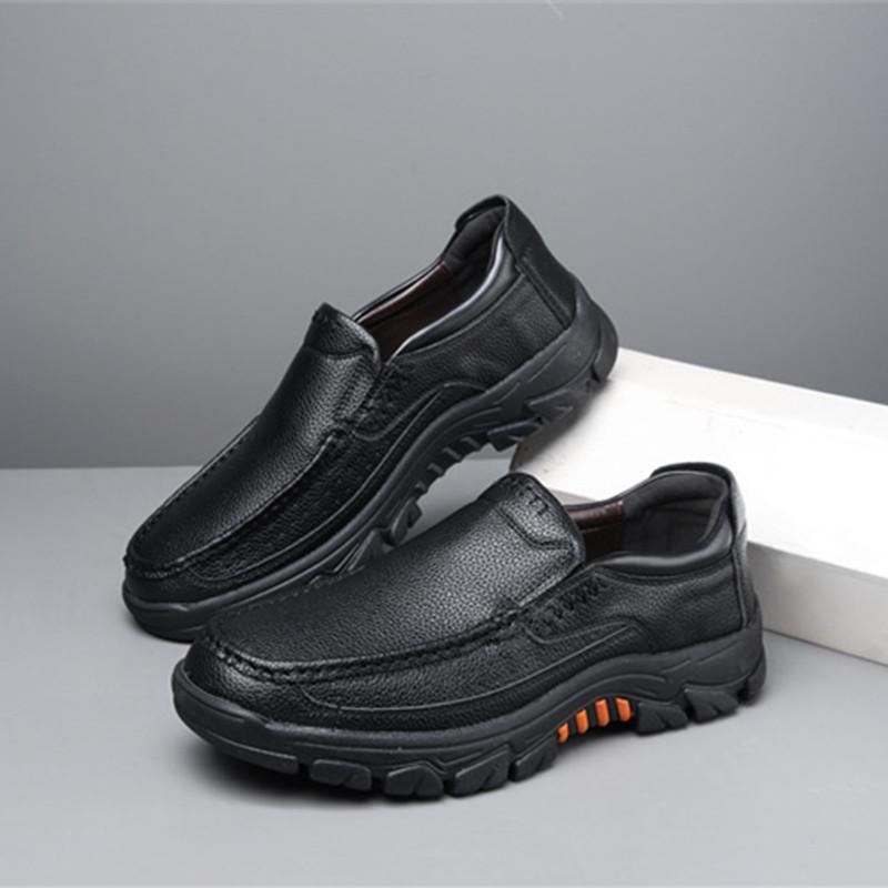 Mens Casual Loafers outdoor fashion Slip On Shoes Leather Walking Shoes for Men  Spring autumn office shoes men footwear