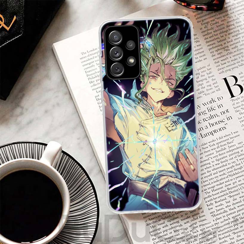 D-Dr Stone Anime Phone Case For Samsung A17 A16 A26 A36 A56 A15 A14 A13 A55 A54 A53 A35 A34 A33 A25 A24 A23 A05S A04S A03S A16 A