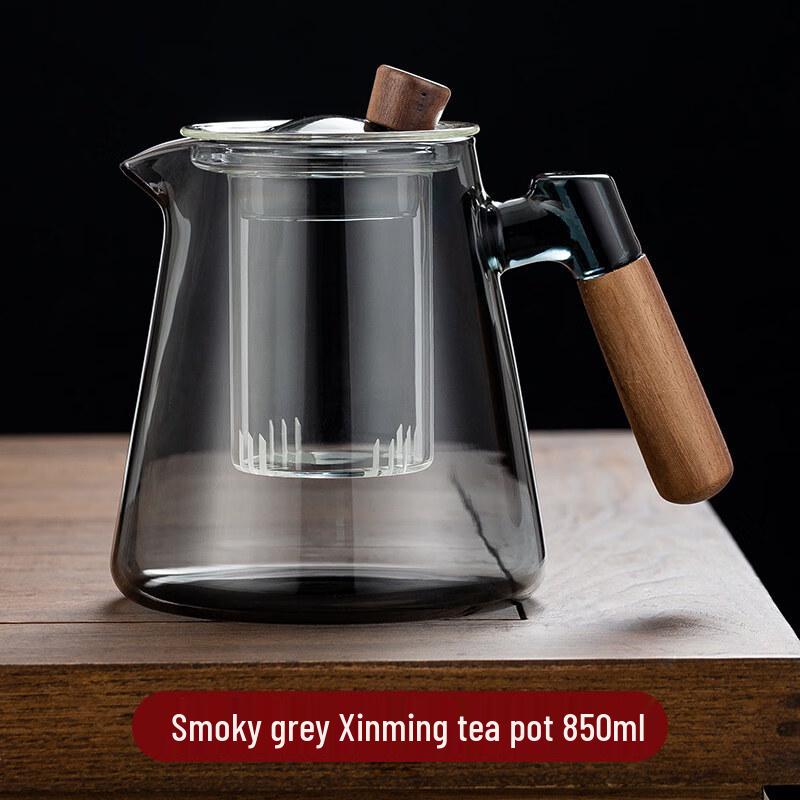 ZISIZ Heat-Resistant Glass Teapot with Side Handle