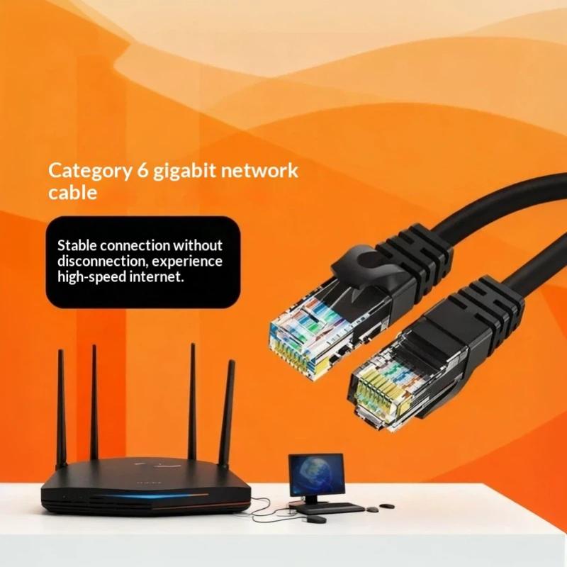 Broadband Cat6 Gigabit Ethernet Cable 1Pcs High Speed Network Wire 0.5 To 10M for Router Modem Laptop Desktop PC