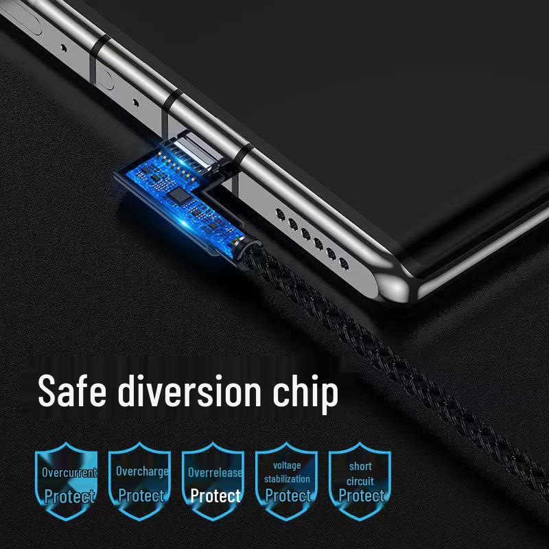 120W Fast Charging Micro USB Cable for Huawei, Vivo, Oppo, Meizu 6A