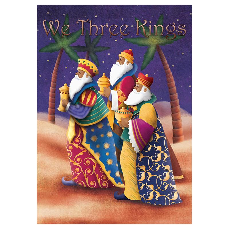 We Three Kings Colorful Wise Men Christmas House Garden Flag Yard Banner