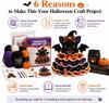 Halloween crochet DIY set ghost layered tabletop ornament Halloween witch Christmas tree