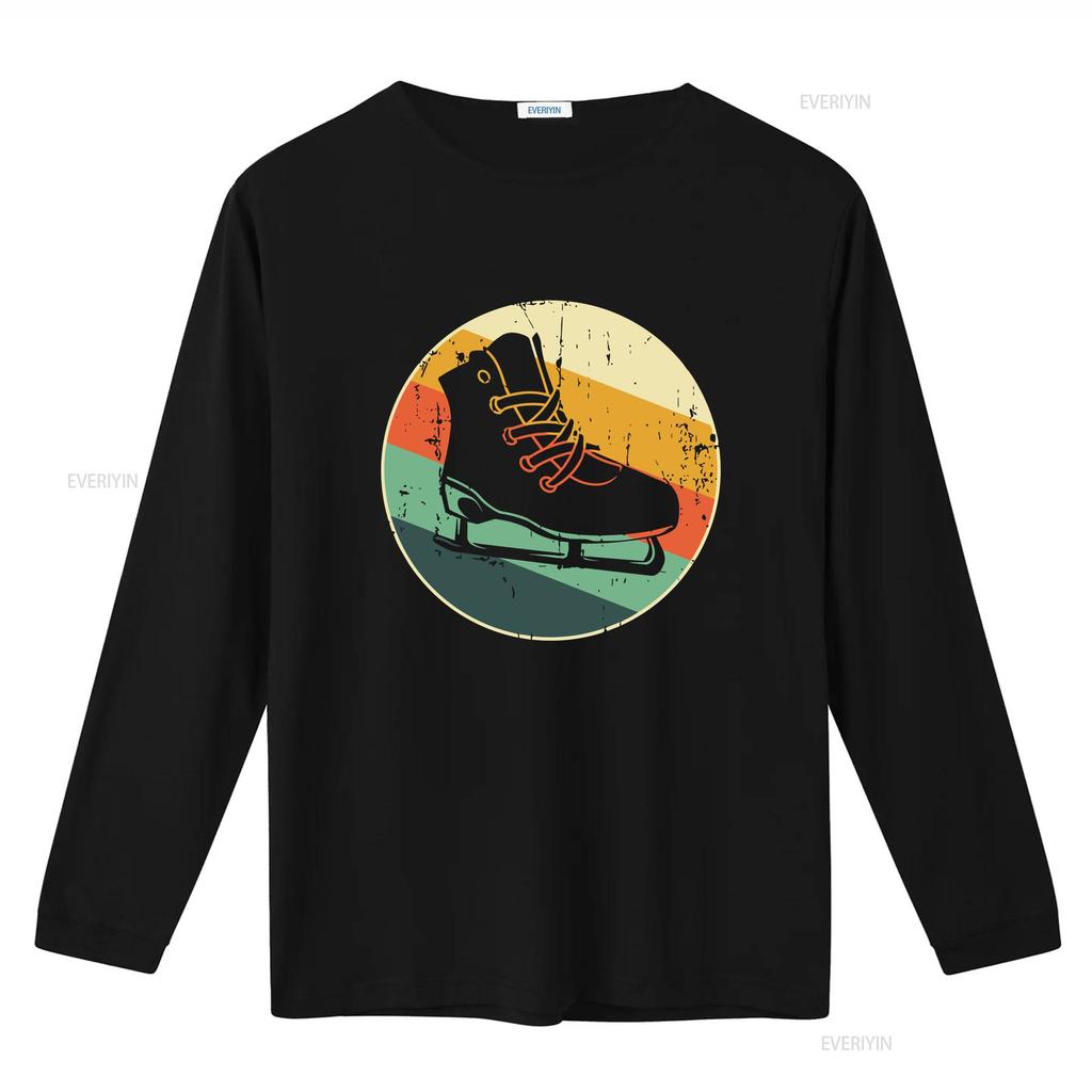 Retro Ice Skating T Shirt Skater Figure s Skates vintage Washed streetwear Soft Breathable Versatile Slightly homme Stretched