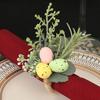 WTEMPO Easter Creative Napkin Rings Handmade Rabbit Wooden Rings Napkin Buckles Easter Egg Table Decoration Napkin Rings