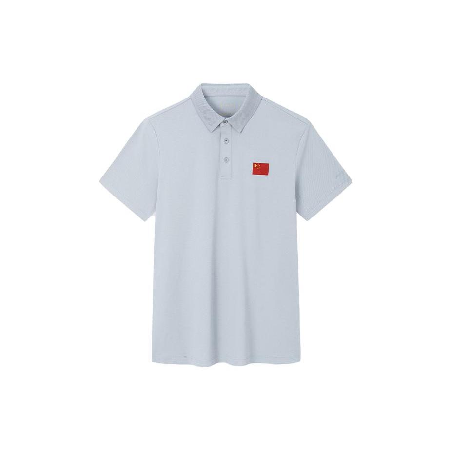 ANTA Polo Shirts Men s Sand Gray Polo Collar Moderate Straight Fit 152320128-4 S