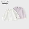 DAVE&BELLA Girls' Long Sleeve Embroidered Knit T-Shirt