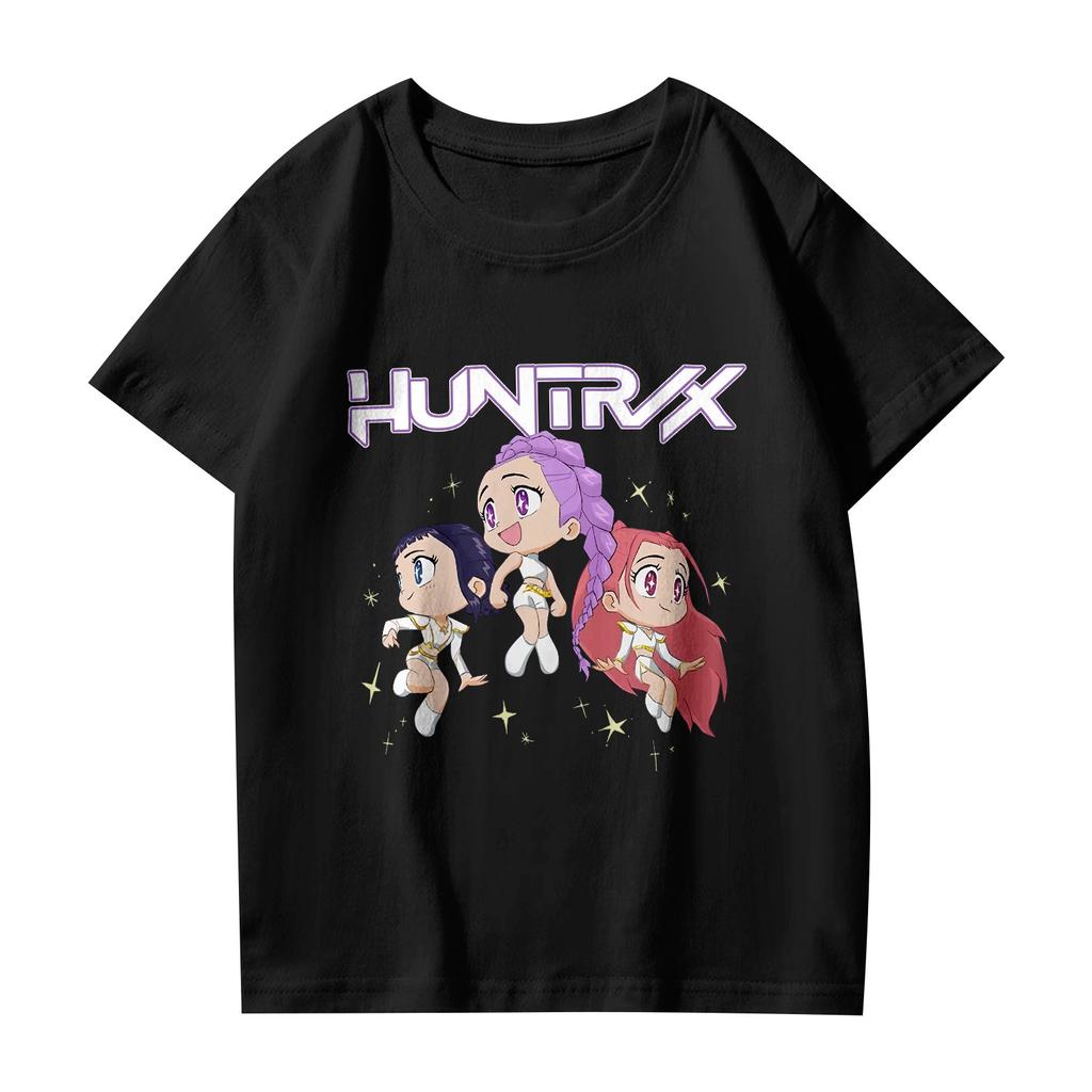 Fashionable Round Neck Short Sleeve Work Clothes Printed Tops For KID Summer Tops