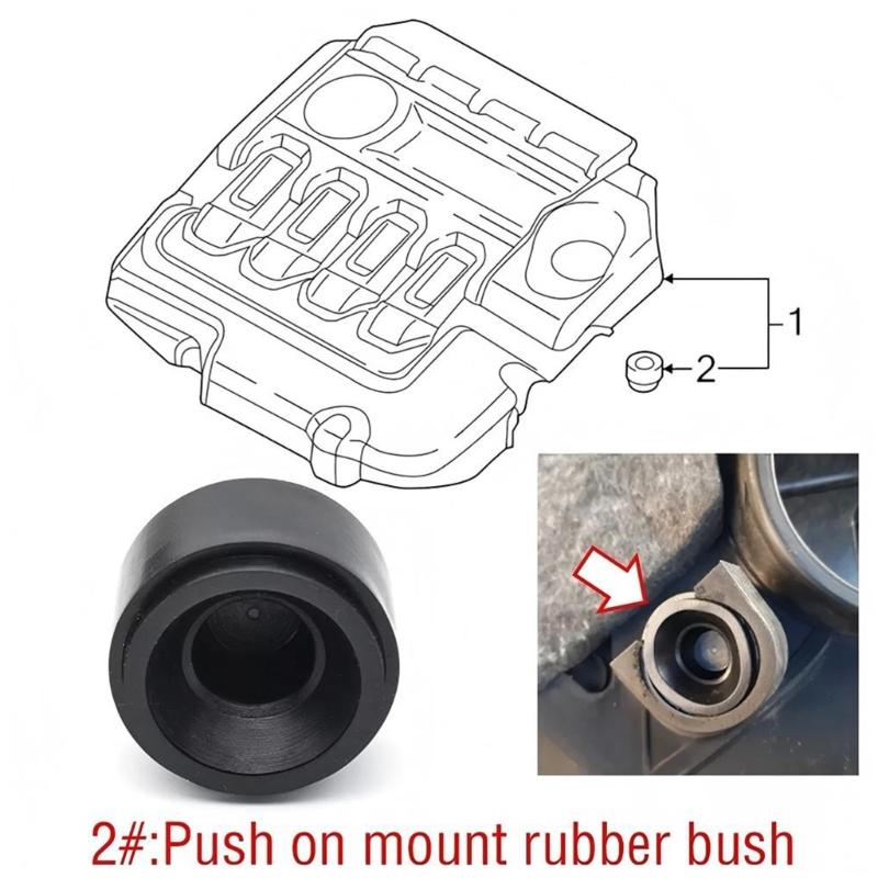 Rubber Engine Cover Grommet 15mm Height Universal Fit Easy Installation for Automotive DIY Enthusiasts 13717588501 11147799108 7799108