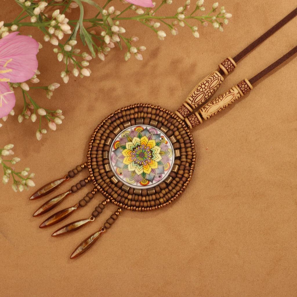 Bohemian Ethnic Retro Necklace, Sweater Chain, Tassel Pendant, European and American Bright and Fashionable Accessories