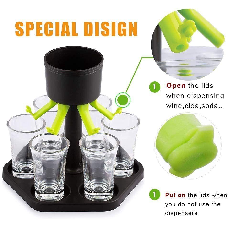 Shot Glasses Whisky Dispense Funnel PE Beer Dispenser Rack Wine Dispenser Wine Set Bar Accessories
