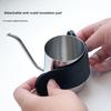 304 Stainless Steel Drip Bag Coffee Utensils, Long Slim Spout Pot with Heat Insulating Pad, Anti-scald Mini Hand Brewing Kettle