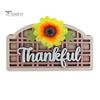 Decorative Wood Entrance Sign Fall Wooden Farmhouse for Front Door, Rustic Sunflower Welcome Sign, Autumn Harvest Decor Thanksgiving Hanging