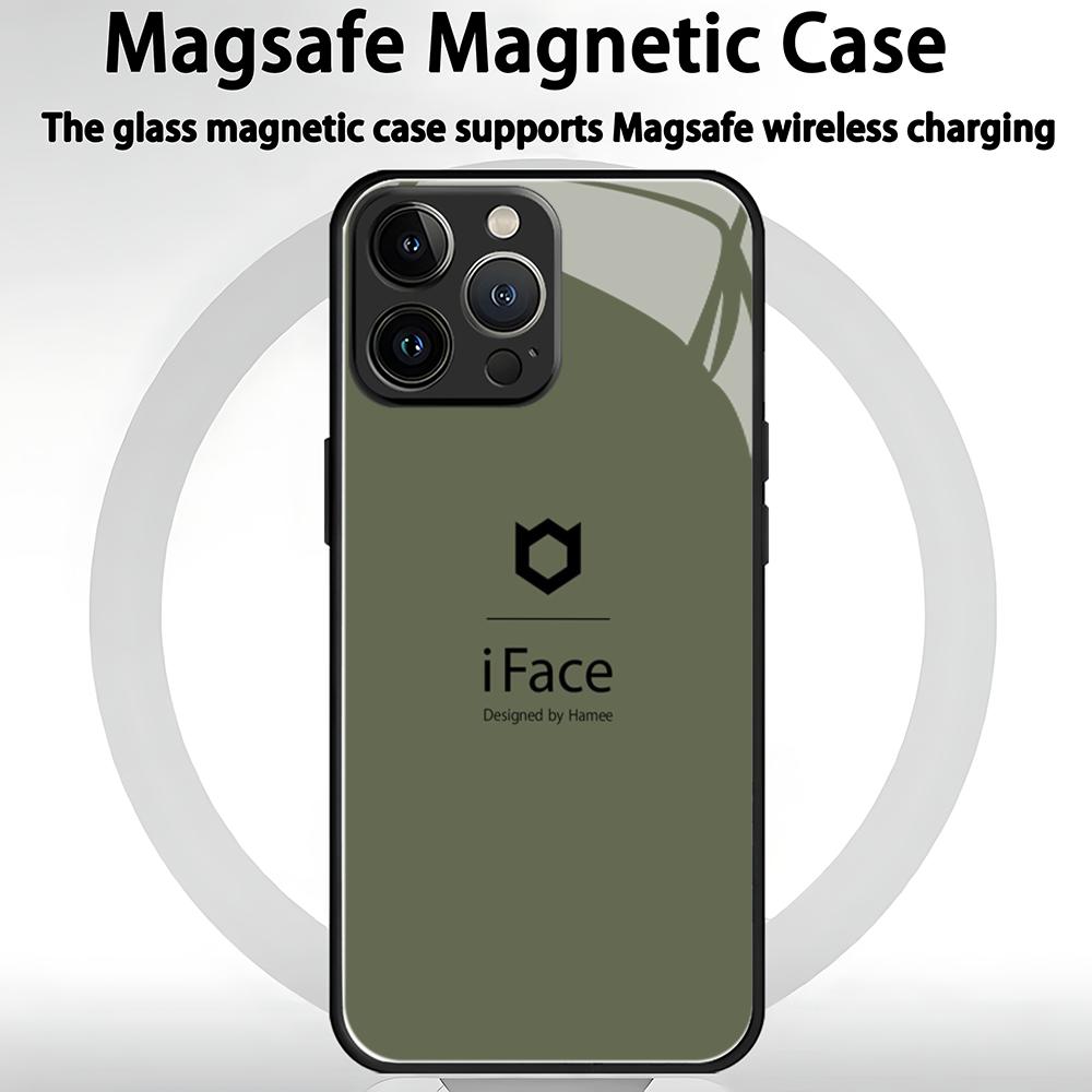

Модный Дизайнерский IFacE Чехол для Телефона Для iPhone 17 air 16 e 15 14 13 12 11 Plus Mini Pro Max Стекло Магнитный Чехол iPhone 13 mini