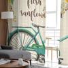 Sunflower Bike Farm Tyll Gardiner för Vardagsrum Kök Sovrum Skir Tyll för Café Hotel Modern Heminredning