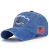 Northwood Shark Pattern Washed Cotton Baseball Cap for Men Women Kpop Dad Hat Trucker Cap