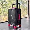 Silent Universal Skate Wheel Suitcase - 20" Boarding Password Box & 24" Trolley Case for Women