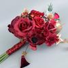 Fake Flower Bridal Bouquet/Brooch/Wrist Flower for Weddings Artificial Flowers Bouquet Lifelike Fake Flowers Gifts