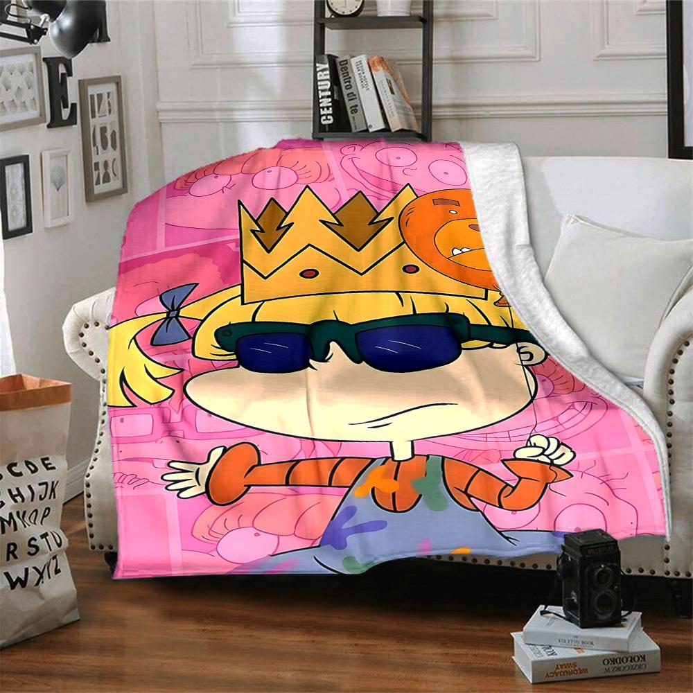 1pc Rugrats Soft Skin-Friendly Flannel with Digital Printing, Various Sizes Available for Family, Friends, Birthday021