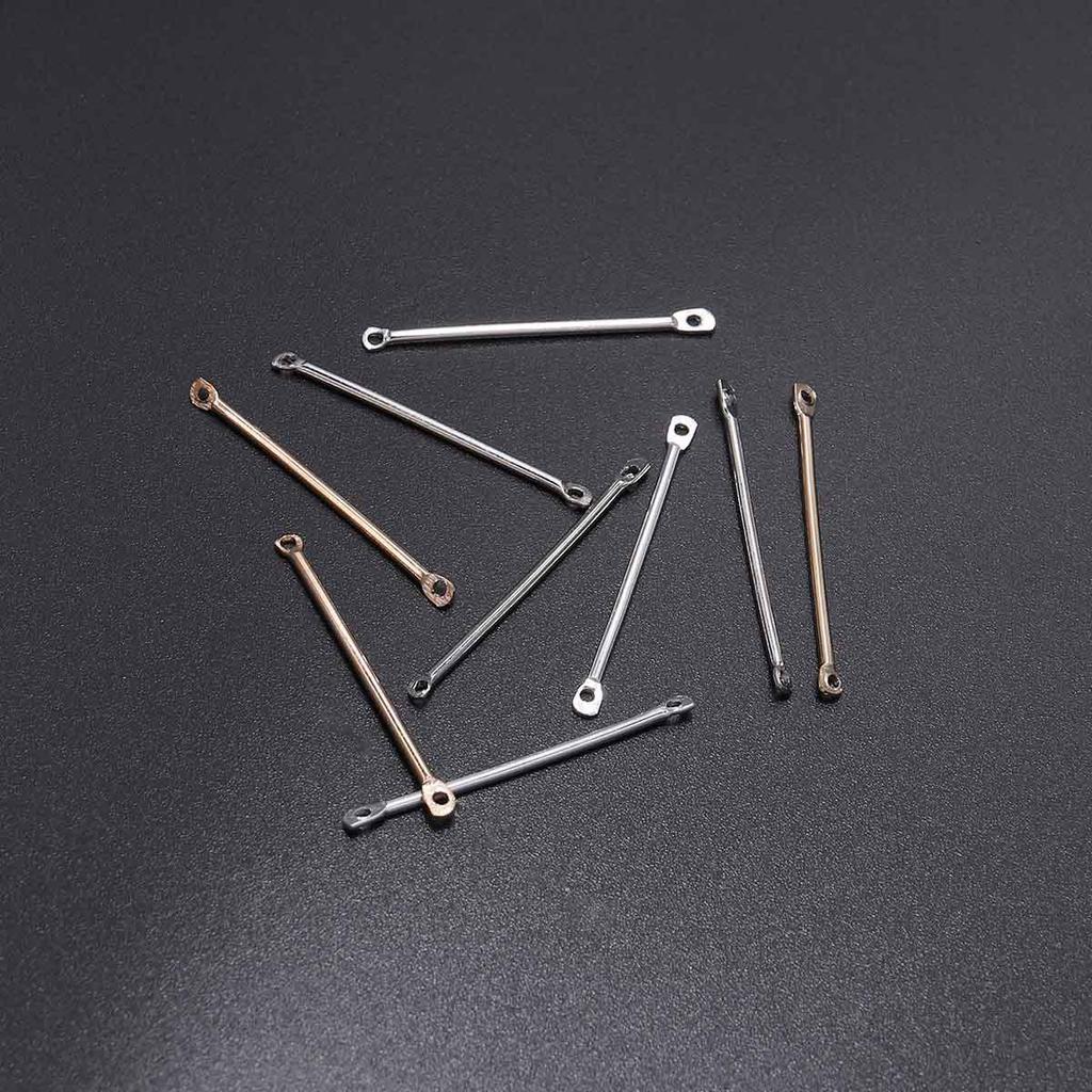 Double-Hole Rod Cylindrical Ear Post DIY Jewelry Accessories: Simple Handmade Earrings Pendants