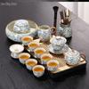Taodingxuan Auspicious Cloud Ru Kiln Tea Set