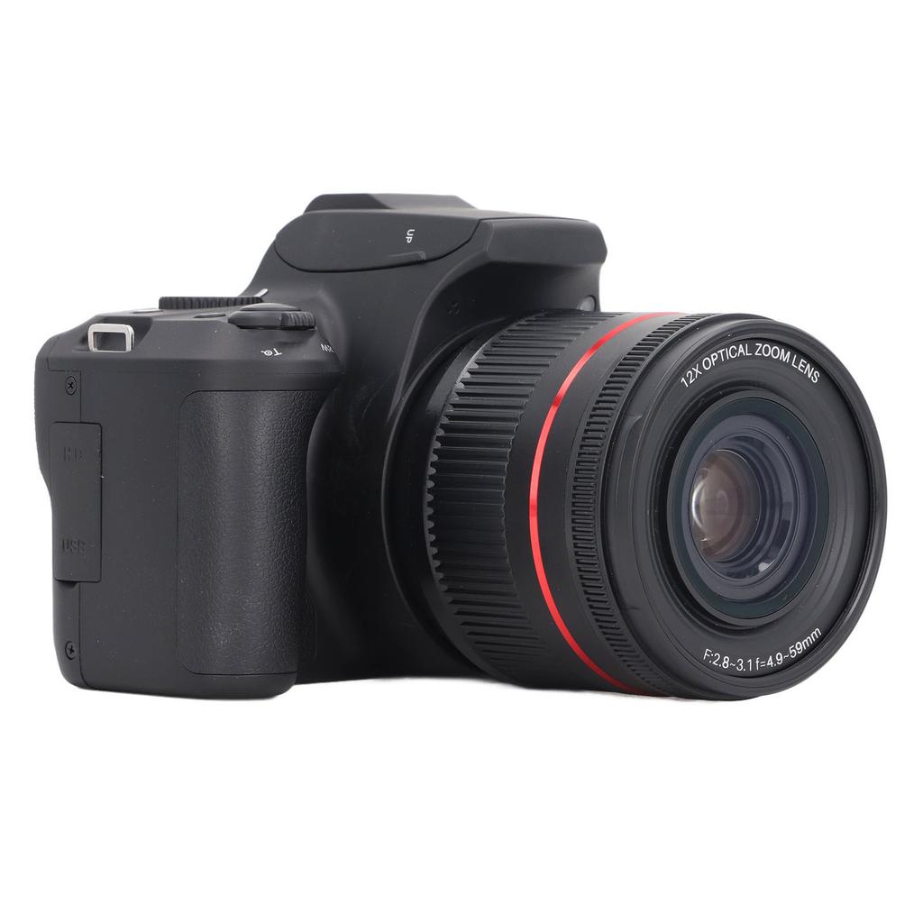 4K digitální fotoaparát 64MP 3palcový 180° výklopný displej 12x zoom stabilizace obrazu WIFI Vloggingová kamera pro turistiku